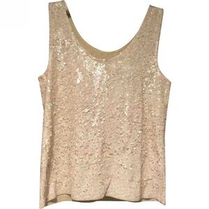 J. Crew Cream Sequin Tank